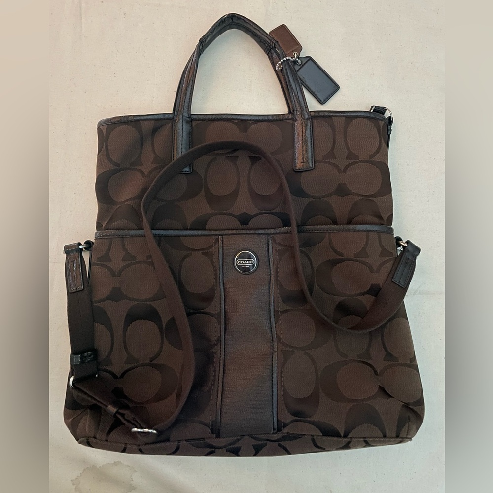 Coach Signature  Fold-over  Crossbody